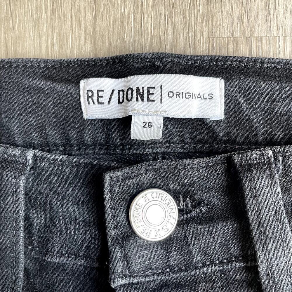 RE/DONE Originals High Rise Ankle Crop in Faded Black sz 26 - Picture 6 of 11